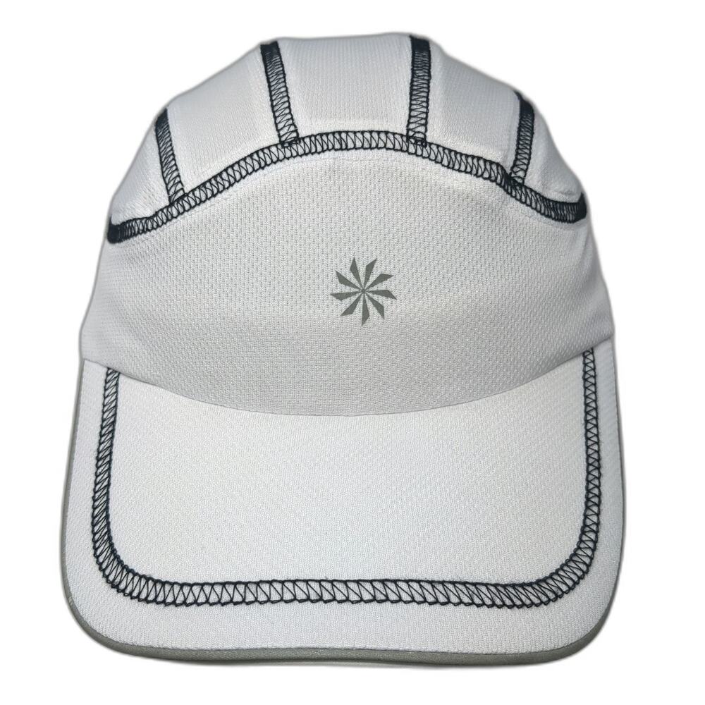Athleta Baseball Cap White One Size Performance Running Contrast Stitch Hat